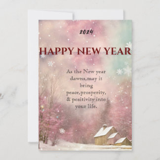 "Whispers de inverno: Cartão de Snowy de Ano Novo"