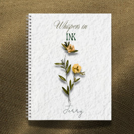 Whispers in Ink: Personalized Pressed Flower