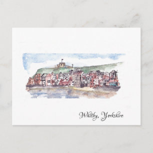 Whitby, cartão postal de cor d'água Yorkshire