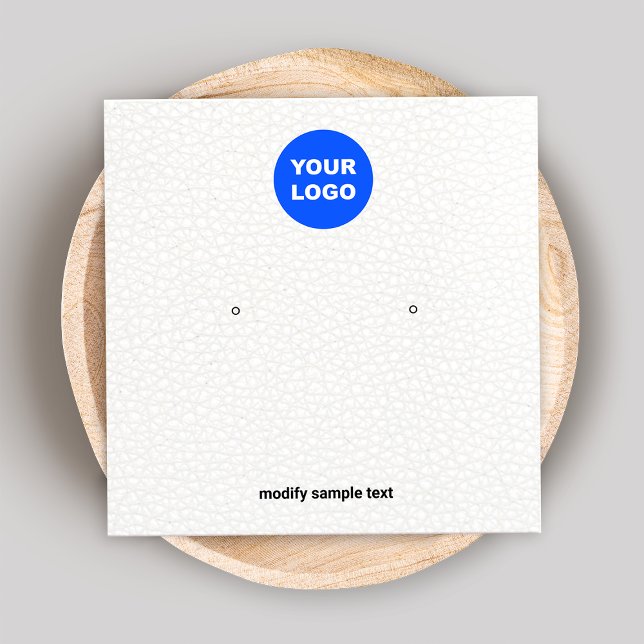 White Add Your Logo Stud Earring Display (Criador carregado)