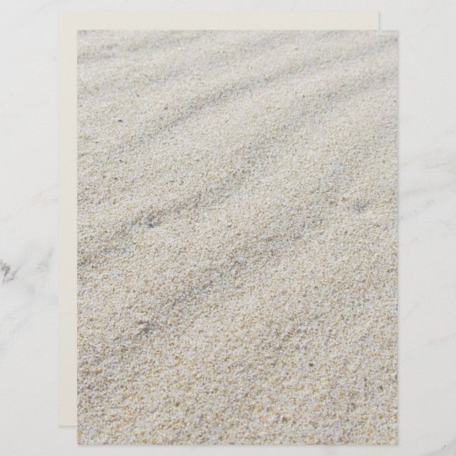 White Beach Sand Background Scrapboobooking Paper (Frente/Verso)