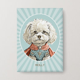 White Bichon Frisé Dog Personalizado