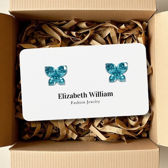 White Black Simple Elegant Earring Display Card (Criador carregado)