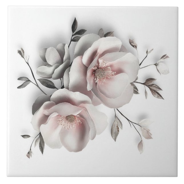 White Blush 3 D Flower (Frente)