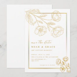 White Brown Modern Salve O Convite De Data