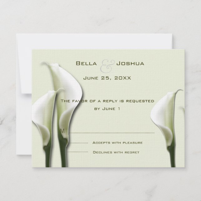 White Calla Lillies RSVP (Frente)
