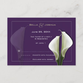 White Calla Lillies RSVP em Roxo