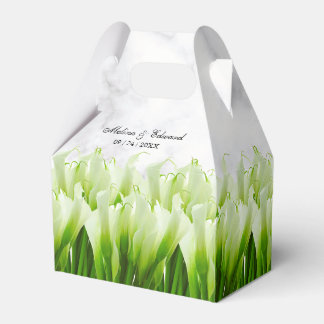 White Calla Lily Florals Caixa de Favor do Casamen
