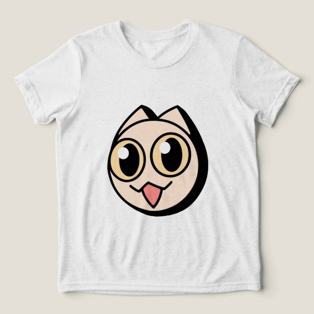 White Cartoon Cat (Design frontal)