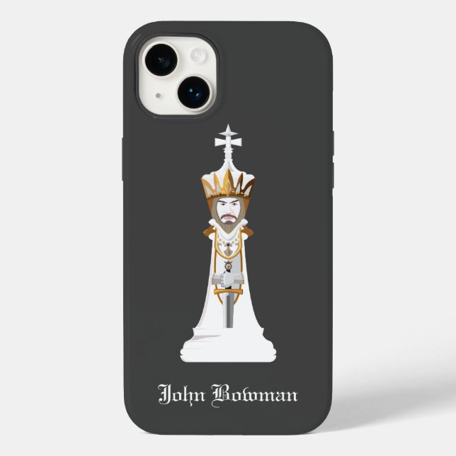 White Chess King / Personalizado Nome Case-Mate iP (Verso)