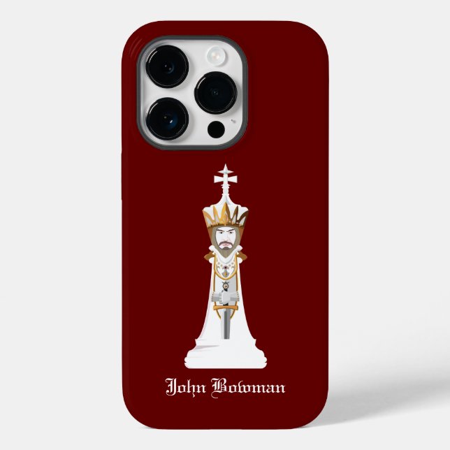 White Chess King / Personalizado Nome Case-Mate iP (Verso)