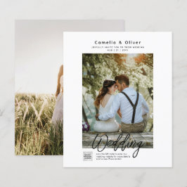 White Clássico de Convite de Foto de Orçamento