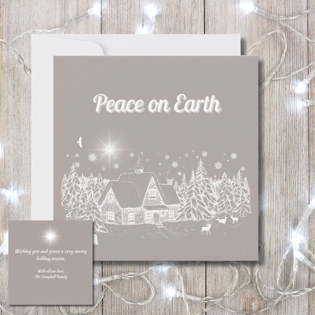 White Country Peace on Earth Card (Criador carregado)