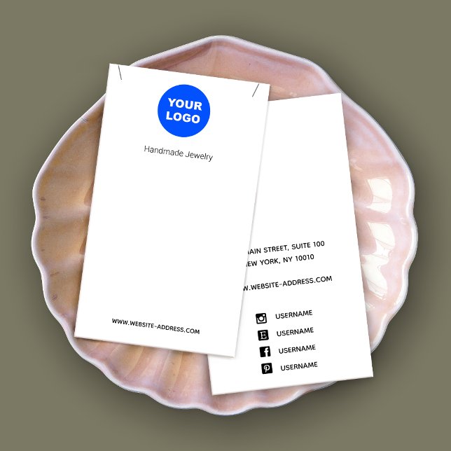 White Custom  Add Logo Necklace Pendant Display (Criador carregado)