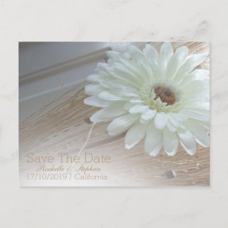 White Daisy Salve A Data Anúncios De Casamento
