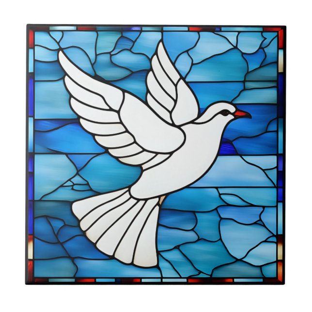 White Dove on Stained Glass (Frente)