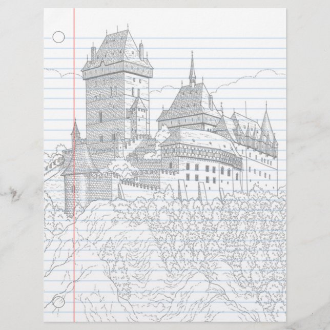 White Fantasy Notebook Paper (Frente)
