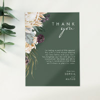 White Floral | Cartões de agradecimentos de Recepç
