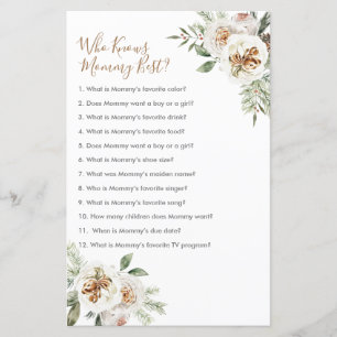 White Floral de inverno que conhece o melhor jogo