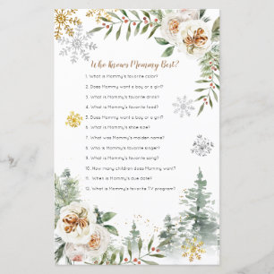 White Floral de inverno que conhece o melhor jogo
