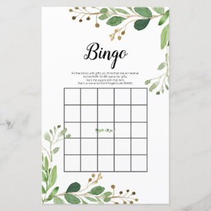 White Floral Greenery Watercolor Jogo