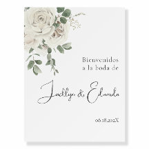 White Floral - Sinal de boas-vindas ao casamento e