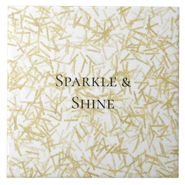 White Gold Glam Glitzy Sparkle Christmas (Frente)