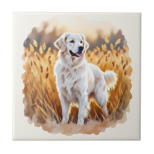 White Golden Retriever Dog (Frente)