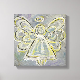 White Guardian Angel Canvas Wall Art