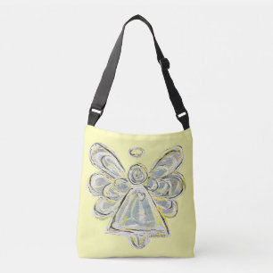 White Guardian Angel Purse Art Bolsas de Corpo Cru