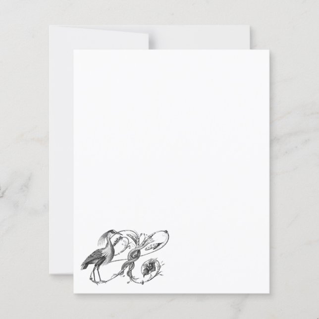 White Heron Vintage - Design italiano (Frente)