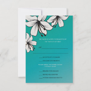 White Hibiscus - cartões rsvp