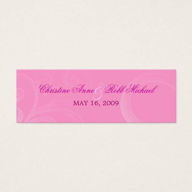 white hibiscus swirls ~ seating card (Frente)