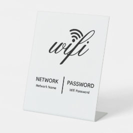 White Informações sobre Senha de Rede Wifi Elegant