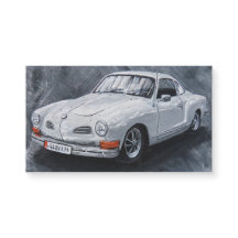 White Karmann Ghia Magnet