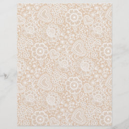White Lace em Ivory Arts & Artesanato Scrapbook Pa