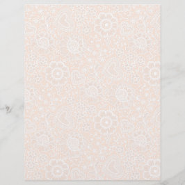 White Lace em Peach Artes & Artesanatos Scrapbook 