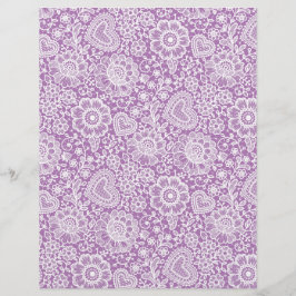 White Lace no Purple Arts & Artesanato Scrapbook P