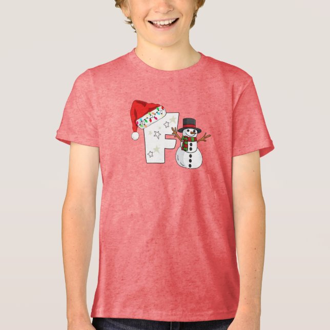 White letter f christmas gift  (Frente)