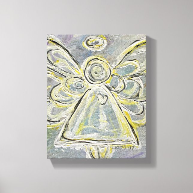 White Light Guardian Angel Canvas Wall Art (Frente)
