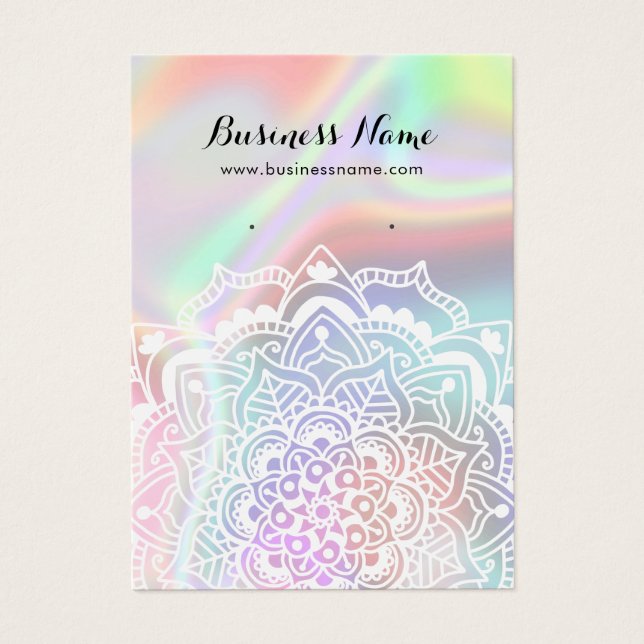 White Mandala sobre Cartões Holográficos (Frente)