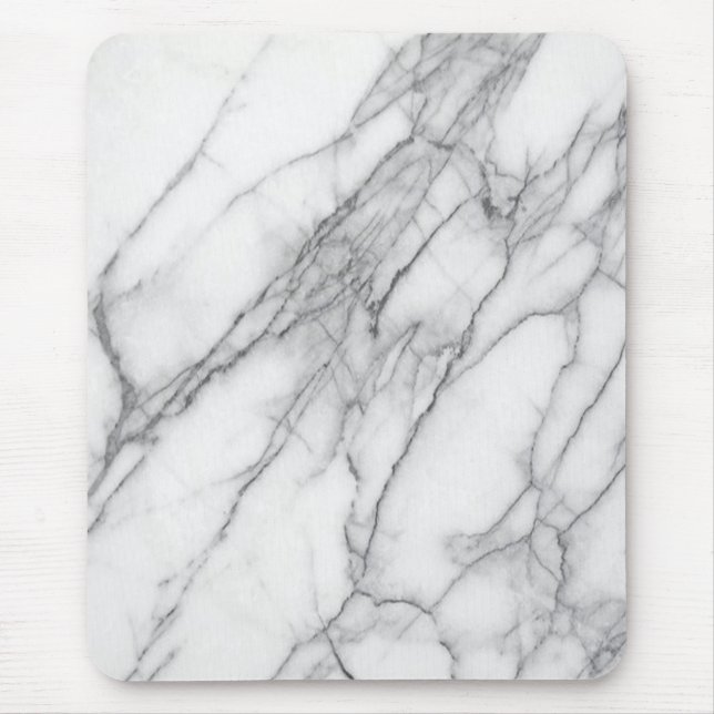 White Marble Mouse Pad (Frente)