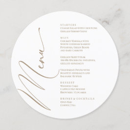 White Modern Elegant Menu 