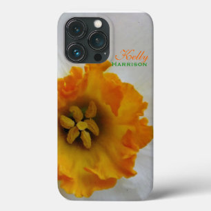 White N Orange Daffodil Personalizado
