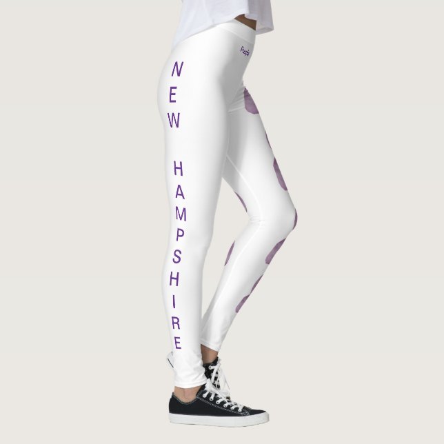 White New Hampshire Purple Lilac State Leggings (Direita)