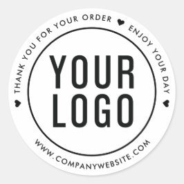 White Obrigado Pelo Logotipo Dos Adesivos Do Seu P