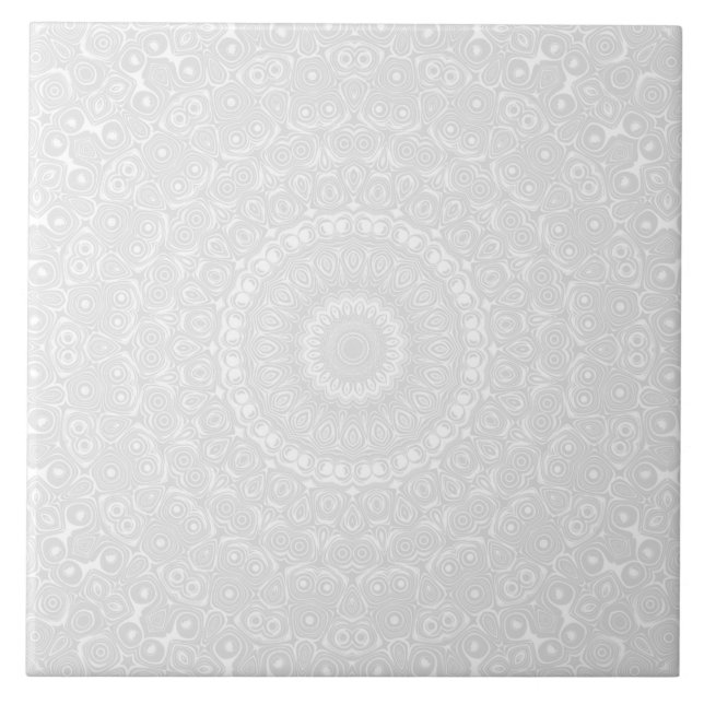 White on White Geométrico Mandala Patterno (Frente)