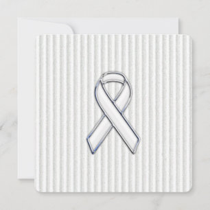 White on White Ribbon Awarness Stripes