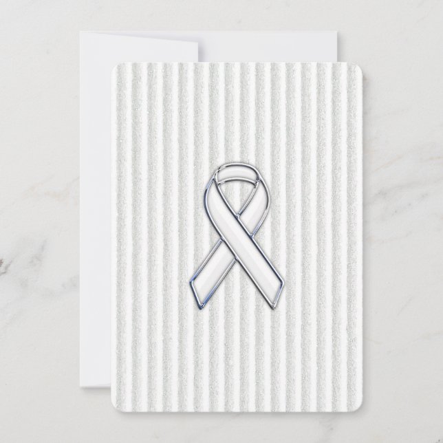 White on White Ribbon Awarness Stripes (Frente)