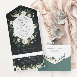 White Peony | Casamento de Mola Floral de Aquarela